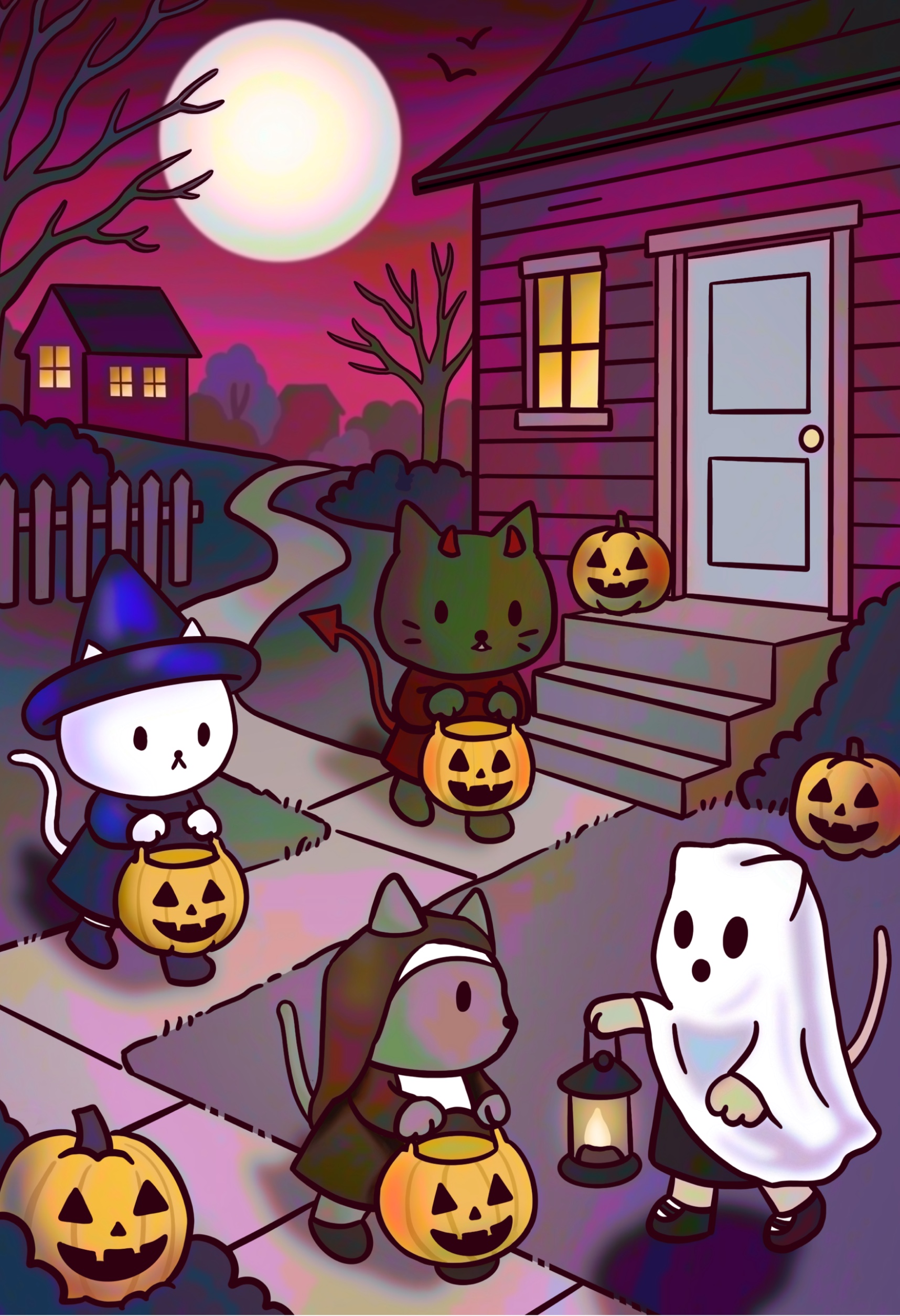Halloween Cat Trick or Treat