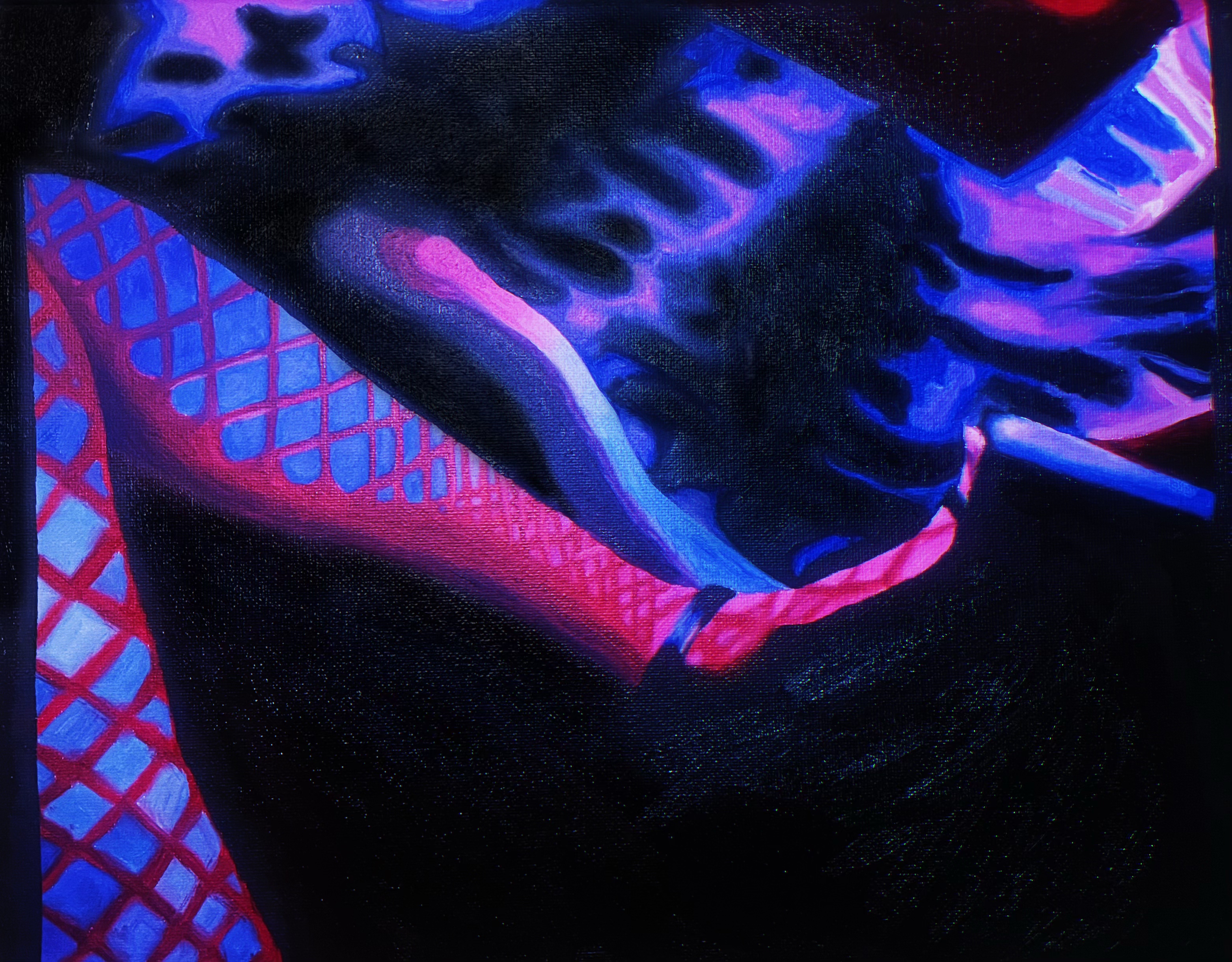 Neon Shoe Painting