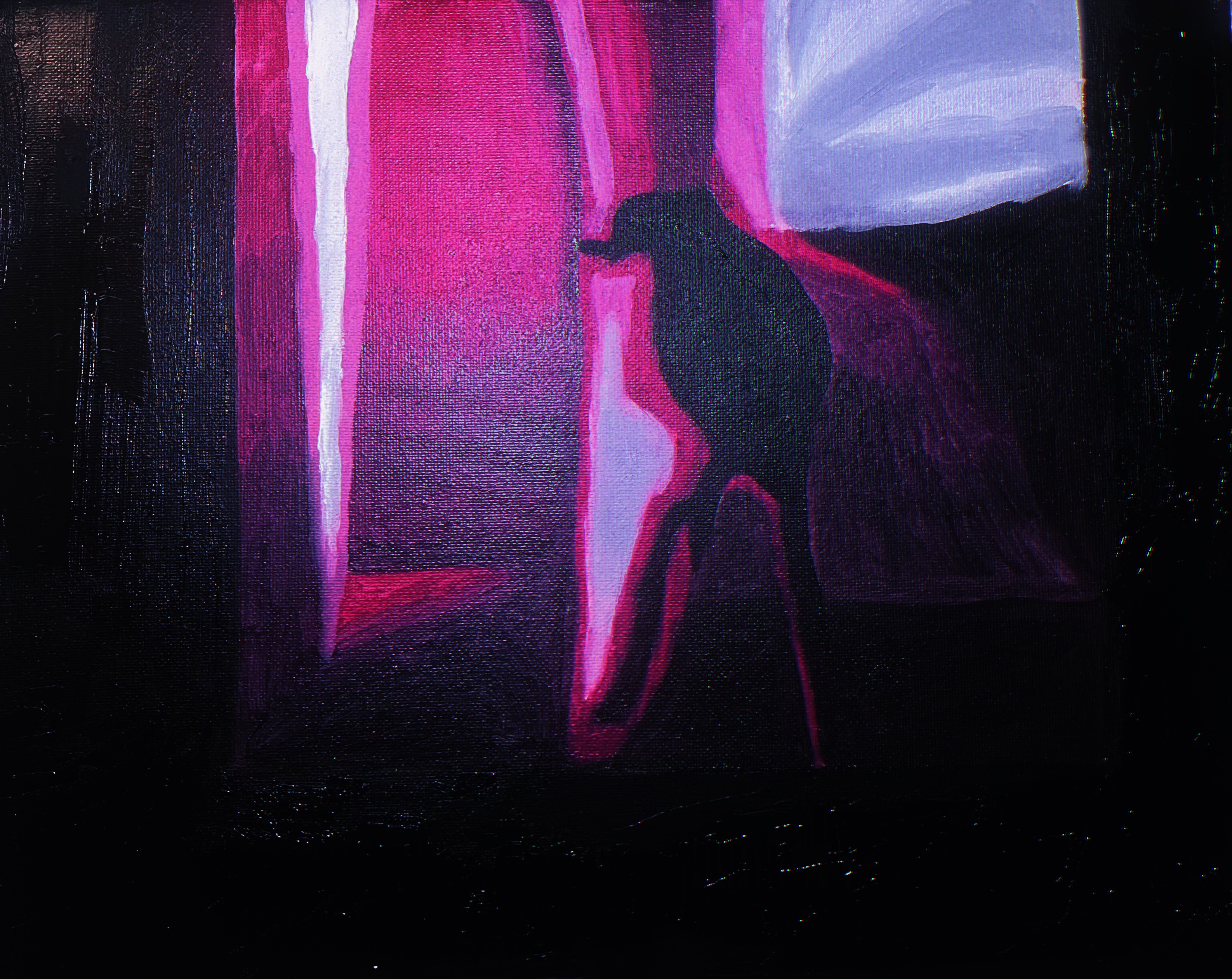 Purple Silhouette Bird