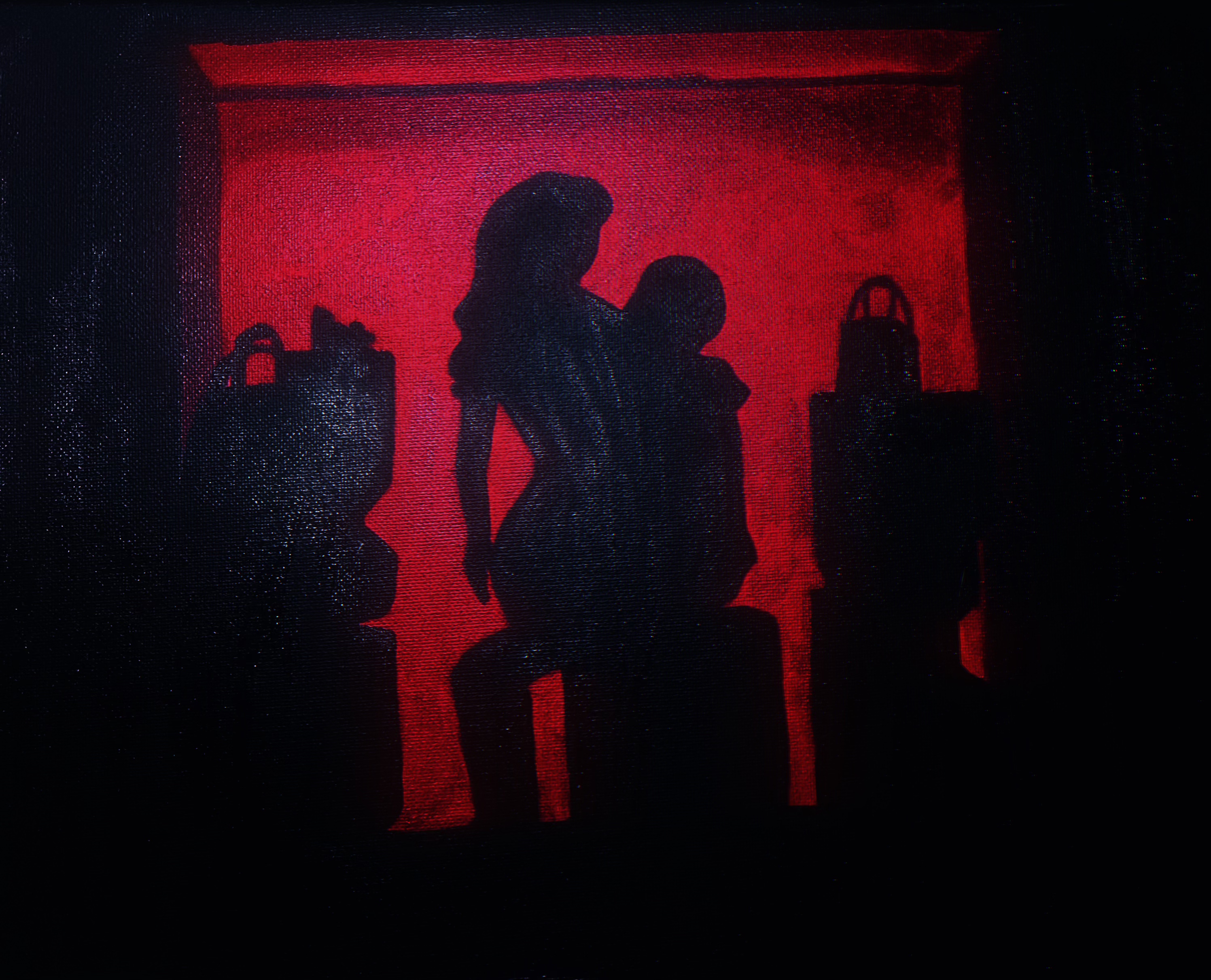 Red Silhouette Couple